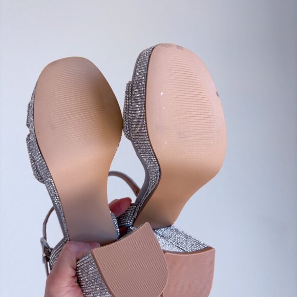 Steve Madden Emberly Platform Sandal In Rhinestone - Picture 10 of 10